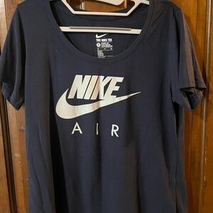 Nike Women's Navy Air Logo Tee